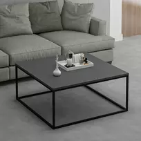 Kavos staliukas Kalune Design Loni, antracito sp., 90 cm x 90 cm x 42 cm