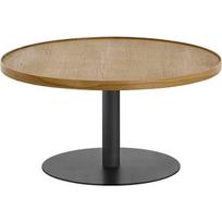 Kavos staliukas MCakcent Montverde, ruda sp./juoda sp., 80 cm x 80 cm x 40 cm