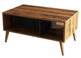 Kavos staliukas Kalune Design Exxen 2070, antracito sp./riešuto sp., 90 cm x 41.6 cm x 54 cm