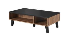 Žurnalinis staliukas Cama Meble Lotta 110, juoda sp./medžio sp., 110 cm x 60 cm x 35 cm