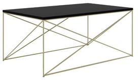 Kavos staliukas ADRK Dante, aukso sp./juoda sp., 100 cm x 60 cm x 43 cm