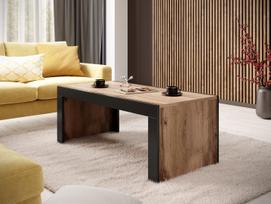 staliukas oak - Kavos staliukas Cama Meble, ąžuolo sp./juoda sp., 120 cm x 60 cm x 50 cm - 2 nuotrauka
