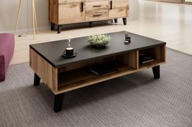medzio kavos staliukas - Žurnalinis staliukas Cama Meble Lotta 110, juoda sp./medžio sp., 110 cm x 60 cm x 35 cm - 2 nuotrauka