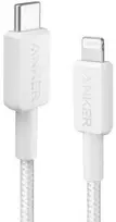 usb c kabelis - Anker 322 USB-C to Lightning laidas (3 pėdų pintas) Baltas (White) - 1 nuotrauka