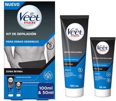 Veet Men Depilatory Cream Sensitive Areas 100 ml, 2 vnt.