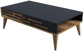 Kavos staliukas Kalune Design Valensiya, antracito sp./riešuto sp., 105 cm x 60 cm x 34.6 cm