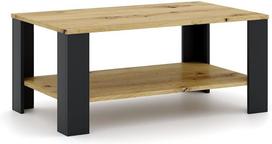 Kavos staliukas Tagus, ąžuolo sp./juoda sp., 100 cm x 60 cm x 44 cm