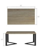 kavos stalas 60 - Kavos staliukas Gavino, balta sp., 90 cm x 60 cm x 42 cm - 2 nuotrauka
