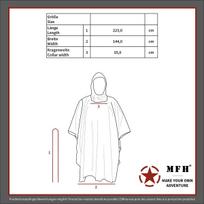 lietpaltis poncho - Lietpaltis MFH Poncho - 2 nuotrauka