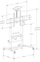 mobilus tv stovas - TECHLY TV Floor Stand with Adjustable | 364491 - 2 nuotrauka