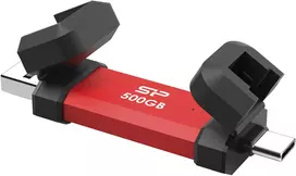 ssd isorinis - Silicon Power DS72 | 500GB | USB Type-A/USB Type-C 3.2 Gen 2 | Red | SP500GBUC3S72VPR - 2 nuotrauka