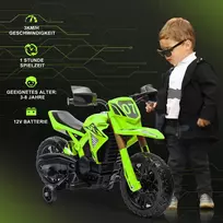motociklai vaikams - Vienvietis vaikiškas elektrinis motociklas, žalias - 7 nuotrauka