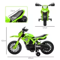 motociklai vaikams - Vienvietis vaikiškas elektrinis motociklas, žalias - 8 nuotrauka