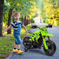motociklai vaikams - Vienvietis vaikiškas elektrinis motociklas, žalias - 9 nuotrauka