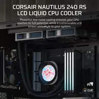nautila - Corsair Nautilus 240 RS LCD Universalusis Skystinis Aušintuvas 12 cm Juodas (Black) - 5 nuotrauka
