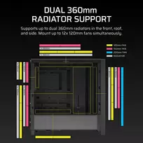 midi - Corsair FRAME 4000D Midi Tower Black (Juodas) - 4 nuotrauka