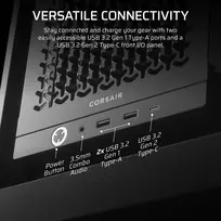midi - Corsair FRAME 4000D Midi Tower Black (Juodas) - 5 nuotrauka