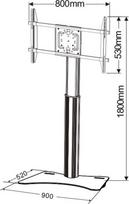 70 televizoriui - Techly ICA-TR39 Grindinis televizoriaus stovas 32-70", 40kg PIVOT (Black) - 6 nuotrauka