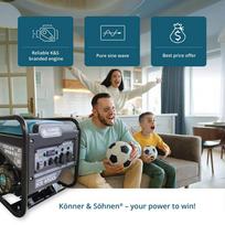 inverterinis generatorius - KÖNNER & SÖHNEN KS 4500i, 4,2 kW 230V - 6 nuotrauka