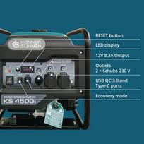 inverterinis generatorius - KÖNNER & SÖHNEN KS 4500i, 4,2 kW 230V - 8 nuotrauka