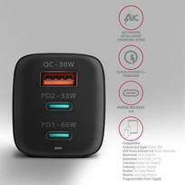 usb c 65w gan - AXAGON GaN wallcharger 3x port (USB-A   2x USB-C), 65W | ACU-DPQ65 - 7 nuotrauka