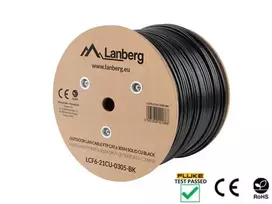 lanberg utp cat6 305 m - Laidas Lanberg Network Cable F/UTP Cat 6 Black 305m - 3 nuotrauka