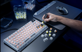 keyboard 75 - Razer BlackWidow V4 75% Phantom White Edition (Balta) - 4 nuotrauka