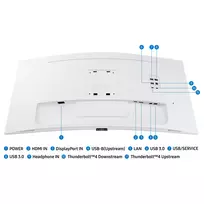 samsung monitorius - Samsung ViewFinity S6 S65TC LS34C650TAUXEN 34", VA, UWQHD, 100Hz, baltas (white) - 8 nuotrauka
