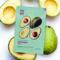 holika holika veido kauke - Holika Holika Pure Essence Mask Sheet Avocado raminanti lakštinė veido kaukė - 20 ml. - 2 nuotrauka