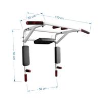 lygiagret - Prie sienos tvirtinamas skersinis + lygiagretės "ATLET 3 in 1" Pilkas, iki 200kg - 6 nuotrauka