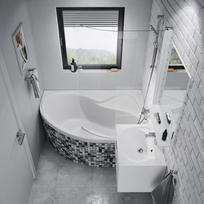vonia 105 - Vonia Ravak Rosa II, 160x105 cm, balta (White), dešininė - 6 nuotrauka