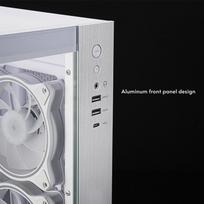 atx korpusai - Chieftec GM-30W-TG-OP kompiuterio korpusas Kubas Balta - 4 nuotrauka