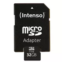 sd kortele 2gb - Intenso 32GB MicroSDHC Class 4 + SD Adapter 3403480 - 2 nuotrauka