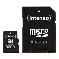 sd kortele 2gb - Intenso 32GB MicroSDHC Class 4 + SD Adapter 3403480 - 3 nuotrauka