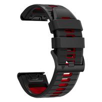 garmin apyranke fenix - Tech-Protect watch strap IconBand Pro Garmin fenix 3/5X/3HR/5X Plus/6X/6X Pro/7X, black/red | 9319456605082 - 4 nuotrauka