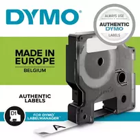 etikeciu printer - Dymo label printer tape D1 6mmx7m, black/yellow | 43618 - 6 nuotrauka