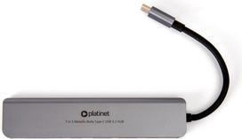 usb 100w laidas - Platinet 7in1 USB-C adapteris (45985) Juodas (Black) - 3 nuotrauka