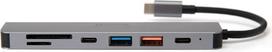 usb 100w laidas - Platinet 7in1 USB-C adapteris (45985) Juodas (Black) - 5 nuotrauka