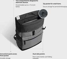 vandeniui atsparus krepsys - Xiaomi Roll Top Casual Backpack - 4 nuotrauka