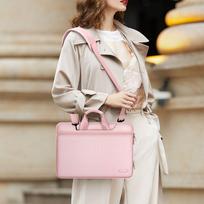 krepsys nesiojamam kompiuteriui 16 - Tech-Protect Pocket 15-16 Laptop Bag - Pink - 2 nuotrauka