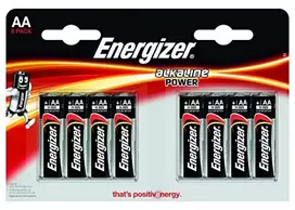 elementai aa - Energizer battery Alkaline Power AA CHP8 | 7638900410686 - 2 nuotrauka