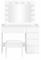 kosmetine - Kosmetinis staliukas ModernHome MRDT10-MW, balta sp., 140 cm x 94.5 cm x 43 cm - 1 nuotrauka