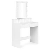staliukas su veidrodziu - Kosmetinis staliukas ModernHome ZDT-01, balta sp., 146 cm x 80 cm x 41 cm - 7 nuotrauka