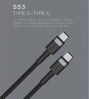 telefono laidai - Orsen S53 Type C to Type C 3A 1m blue - 7 nuotrauka