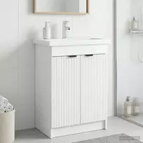 Vonios spintelė po kriaukle, balta (White) 56 x 37,5 x 81 cm