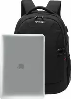 6 31 - Yenkee YBB 1502 Flashpacker Kuprinė nešiojamam kompiuteriui 15.6" Juoda (Black) - 2 nuotrauka