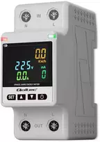 elektros skaitiklis - Qoltec 50981 Vienfazis elektroninis skaitiklis ,  energijos suvartojimo matuoklis ,  DIN35 ,  Wi-Fi ,  TUYA ,  Smart Life - 1 nuotrauka