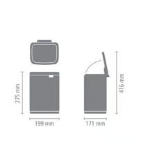 smelis - Brabantia Bo Waste Bin 4l Matt Black - 2 nuotrauka
