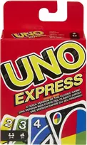 ermitazas stalai - Mattel Games UNO kortos Express, JDF56 - 1 nuotrauka