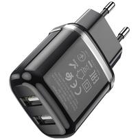 pakrovejas usa - Hoco N4 su dviem USB  jungtimis (2.4A) juodas - 4 nuotrauka